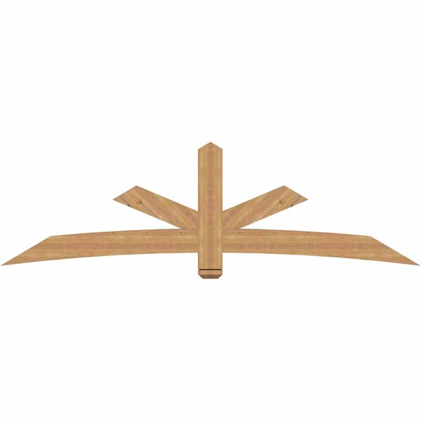 Ekena Millwork Alberta Smooth Timber Gable Bracket, Western Red Cedar, 96"W x 28"H x 3 1/2"D x 5 1/2"F, 7/12 Pitch GBW096X28X0406ALB00SWR - main